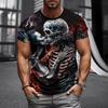 T-shirt Homme Été Impression 3D Col Rond Mode Polyvalent Respirant Tendance Décontracté