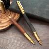 IWI Hand Script Retro Brass Fine Nib Fountain Dark Pen, Brown, 9S643SFP-BR8