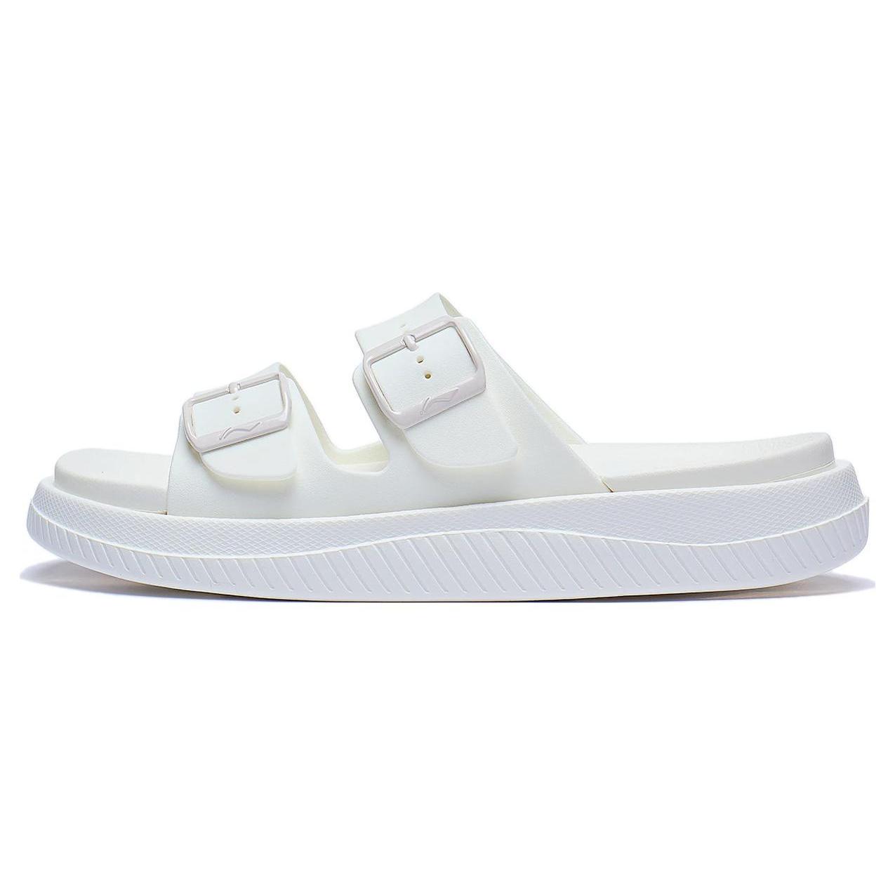 

Li Ning Clap Soft And Comfortable EVA Quiet Slide Slippers Women s White AGAT008-1 35
