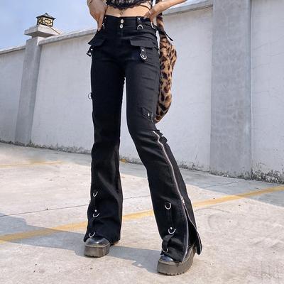 2022 Winter New European And American High Street Hot Girl Fashion Women'S Wear Bell Bottom Pants Low Waist Loose Wide Leg Jeans Women