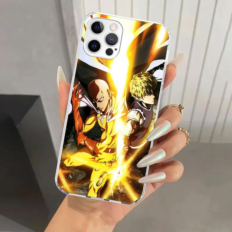 1 Punch Man Anime Phone Case for Iphone 17 Air 16 15 Plus 14 13 Mini 12 11 Pro Max 16E 7 8 SE 2020 Soft Funda Print Shell 17 Air