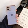Applicable to iPhone17 mobile phone Apple 16promax electroplating love iPhone15/XS/XR straight edge protective case