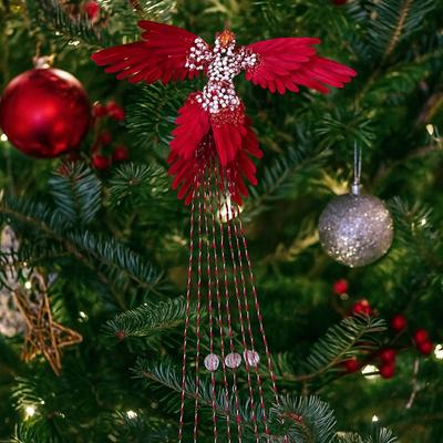 39cm Künstliche Kolibri Dekoration Realistischer Schöner Vogel Hängeanhänger Glitzer Handgefertigt Weihnachts Vogel Ornamente