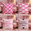 Cute Valentines Day Cushion Cover Premium Comfort Reversible Pillow Cove Two In One Design For Any Room  Car Interior