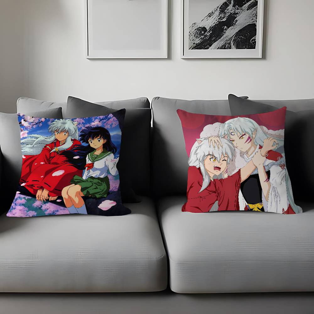 InuY-Yasha Cartoon Animation Cushion Cover Pillowcase Upholstery Sofa Throw Pillow Home Decor Pillowcas