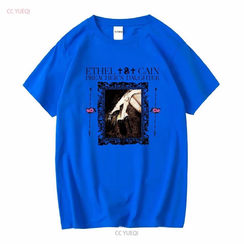 Ethel Cain Signer PreachersDaughter Tour T Shirt Great hot vintage Washed streetwear Comfortable fashion Versatile Breathable
