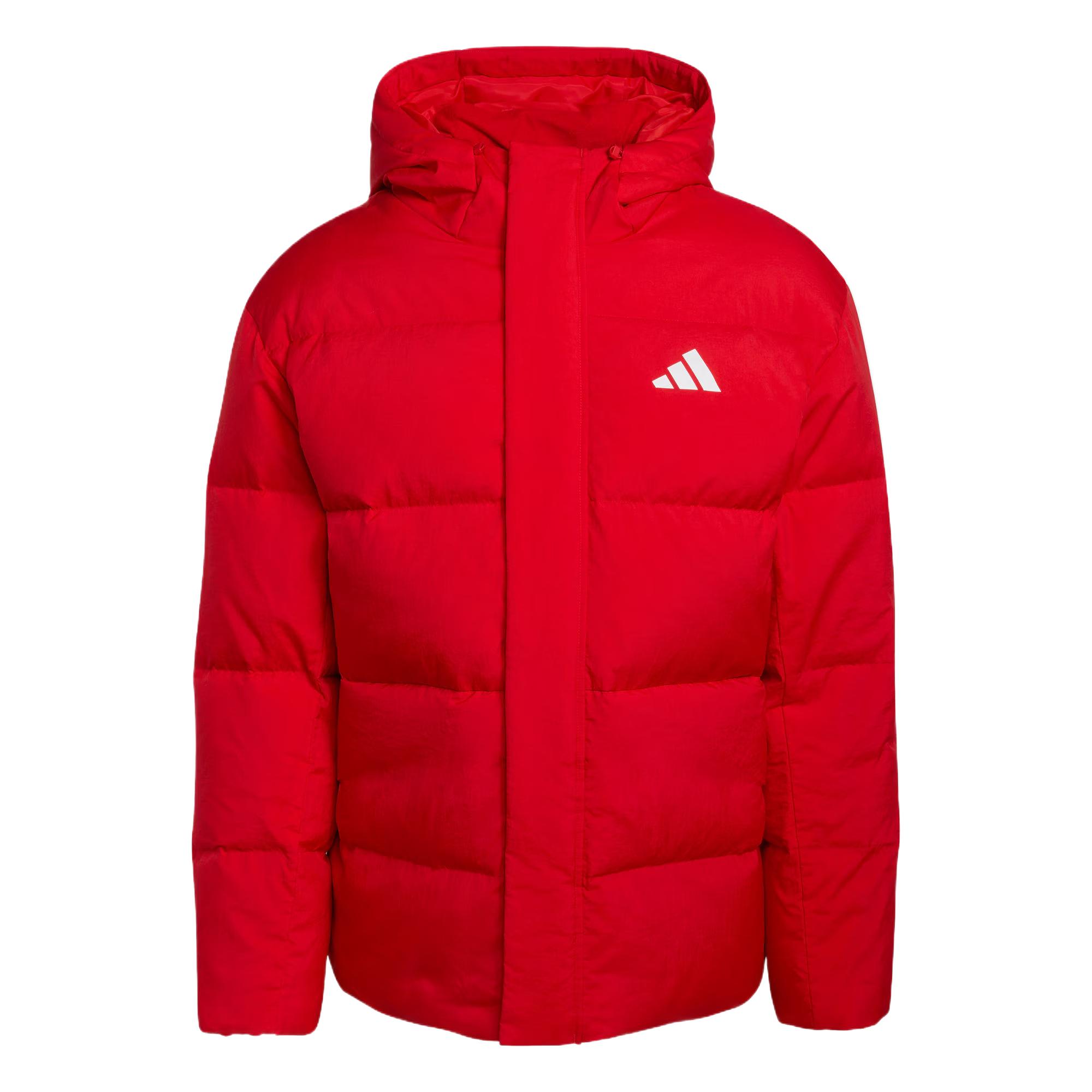 

Adidas Sportswear Linear 600 FP Duck Down Warm Windproof Hooded Puffer Jacket Men Red KS6487 2XS