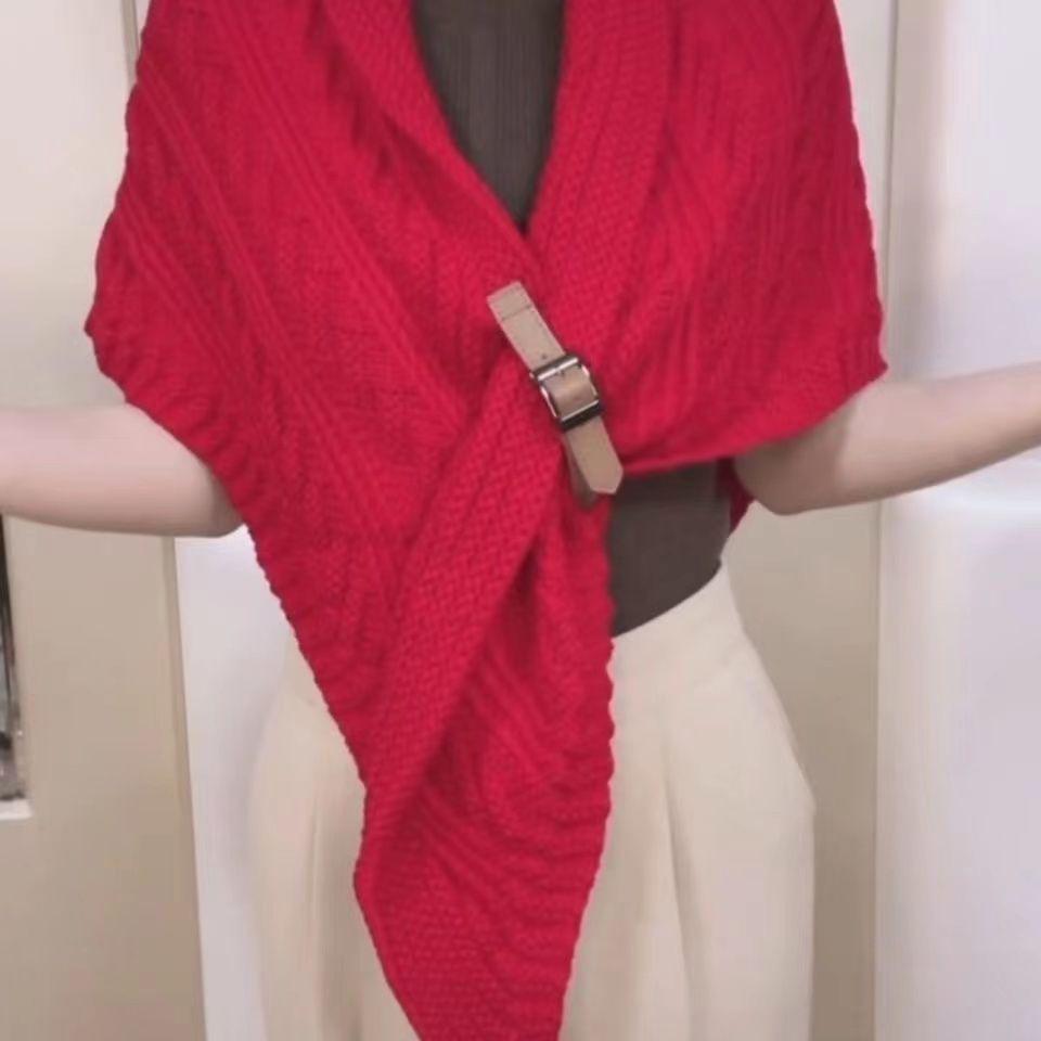 Moderner Retro-Hahnentrittschal für Damen: Eleganter Kaschmir-Imitat-Schal, Koreanischer Stil, Alleskönner, Warmes Winter-Accessoire