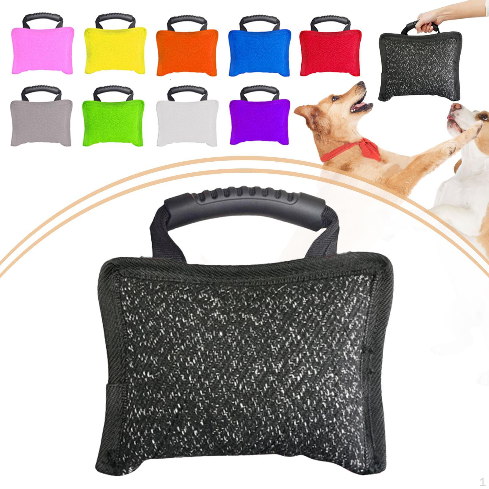 Bite Pillow with Handle, Toy, Pad, Dog Training Supplies чёрный