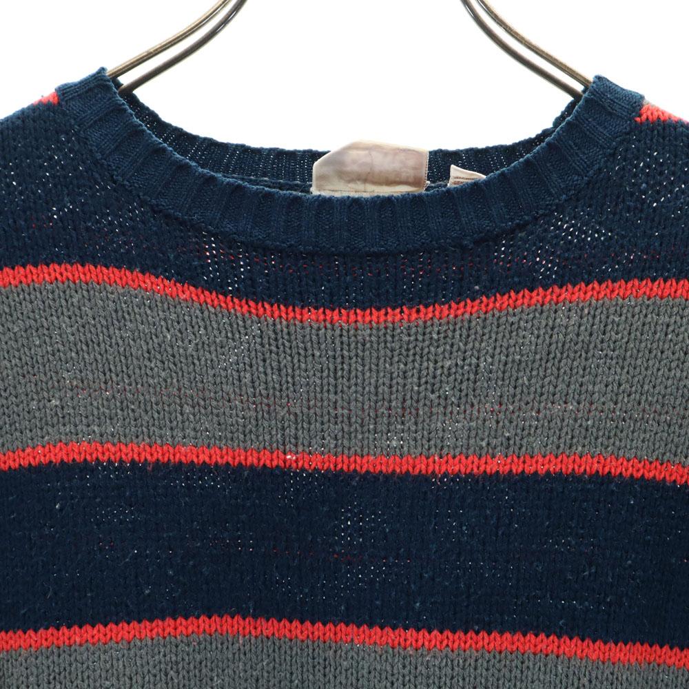 COUNTRY CRAFT 90s Acrylic Old Border Pattern Long Sleeve Sweater M Knit Men's Used