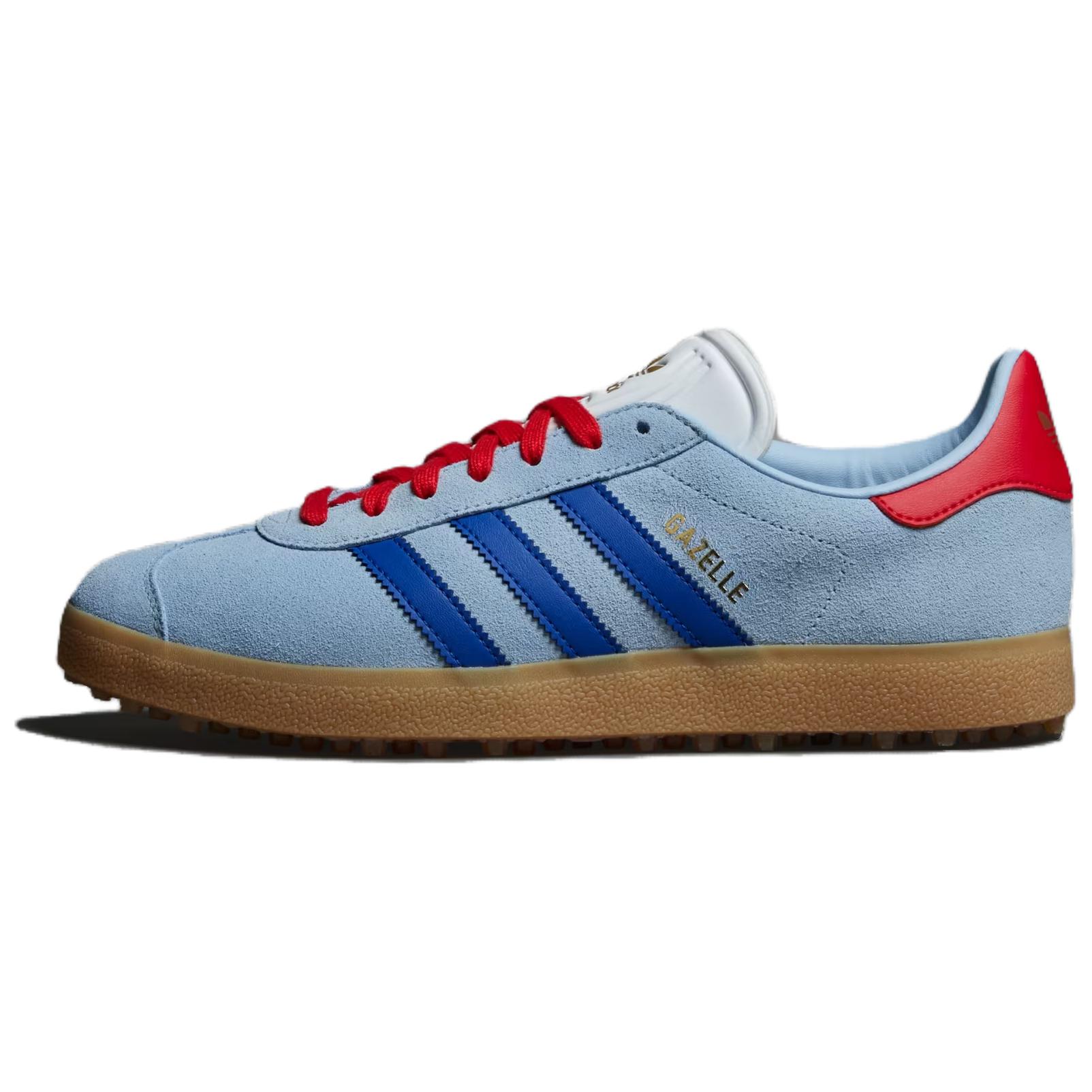 

Новые Adidas Originals Gazelle Бесшипованные Гольф Небесно-голубой Королевский Лучший Алый IH8553 43