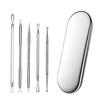 Double Headed Stainless Steel Needle Needle Black Head Needle Fat Granule Squeeze Acne Makeup Tool