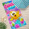 Cartoon Where's Chicky Towel Microfiber Beach Towel Quick Dry Absorbent Soft for Swimming Yoga Resort Travel Camping