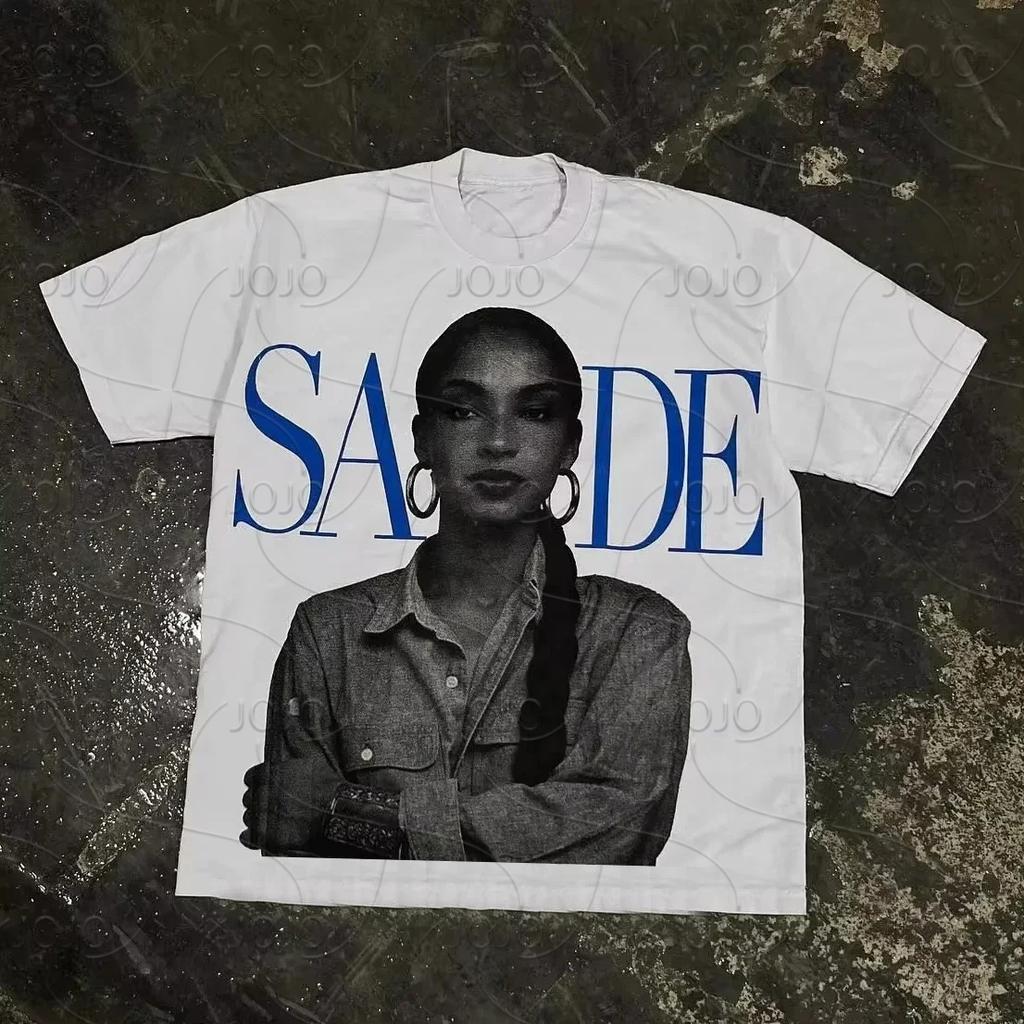 SADE Y2K Vintage Harajuku Oversized T-Shirt Men Women Goth Casual Hip-hop Streetwear Top Real Casa Tennis Club Design