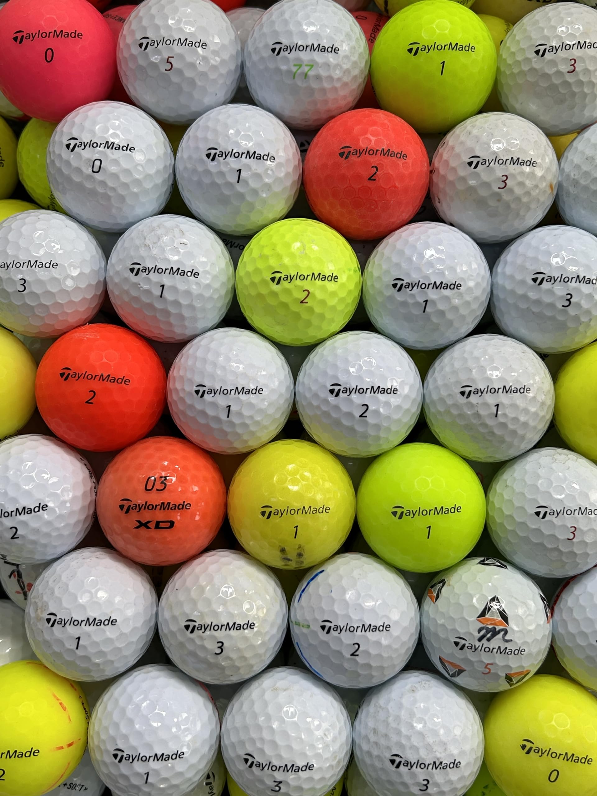 

[50-Piece Set] Lost Golf Balls, Popular Brands, AB/B Grade, Value Pack of 50 (Taylormade)