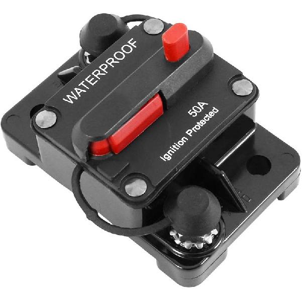 100 Amp Circuit Breaker 30A-300A with Manual Reset Waterproof Inline Fuse Inverter for Marine Trolling Motors Boat ATV Manual Power 12V-48VDC