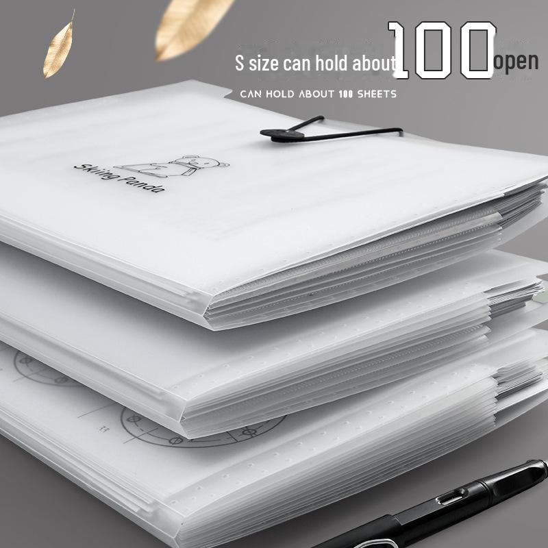 A4 Student Accordion Folder - Large Capacity File Organizer with 5-12 Sections