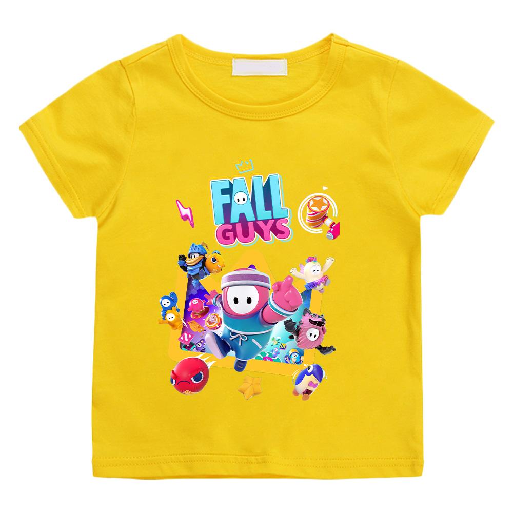 Small Animal Cartoon Anime Printed Cotton Tshirt Fun Game Childrens Short Sleeved Top Suitable for Summer Wearing