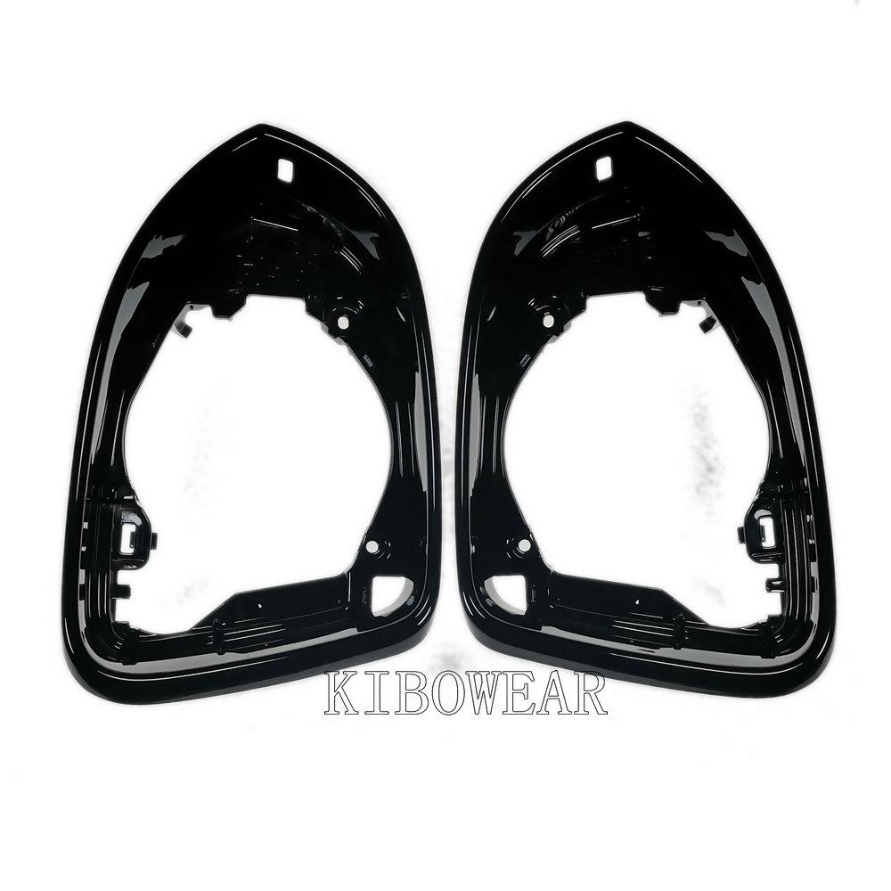 Lesklá černá lesklá krytka bočního zrcátka Obložení rámu pro VW Passat B8 Držák Arteon B7 CC Výměna skla Jetta