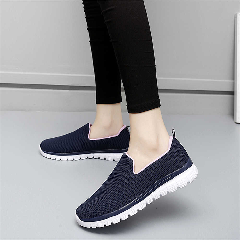 Extra Large Sizes 35-40 Large Size Women's Shoes Vulcanize Women Sneakers Blue Sports And Fitness 2025summer Authentic 0