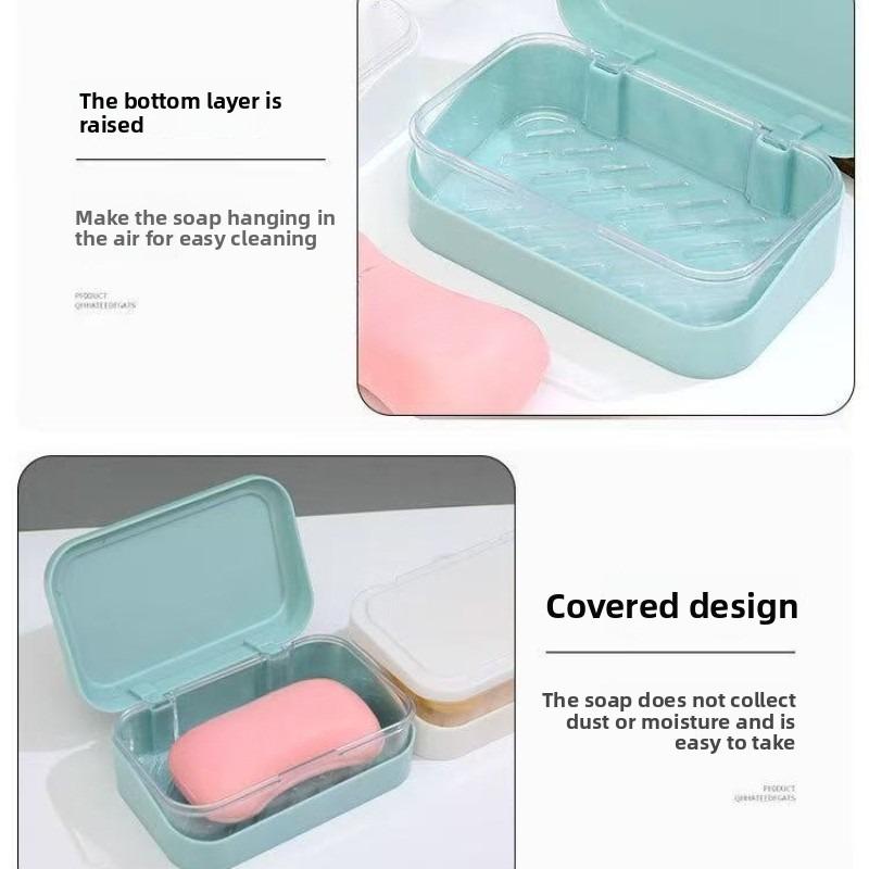 1PC Drainage Soap Storage Rack Bathroom Soap Box Without Punching Toilet Bathroom Travel Soap Box