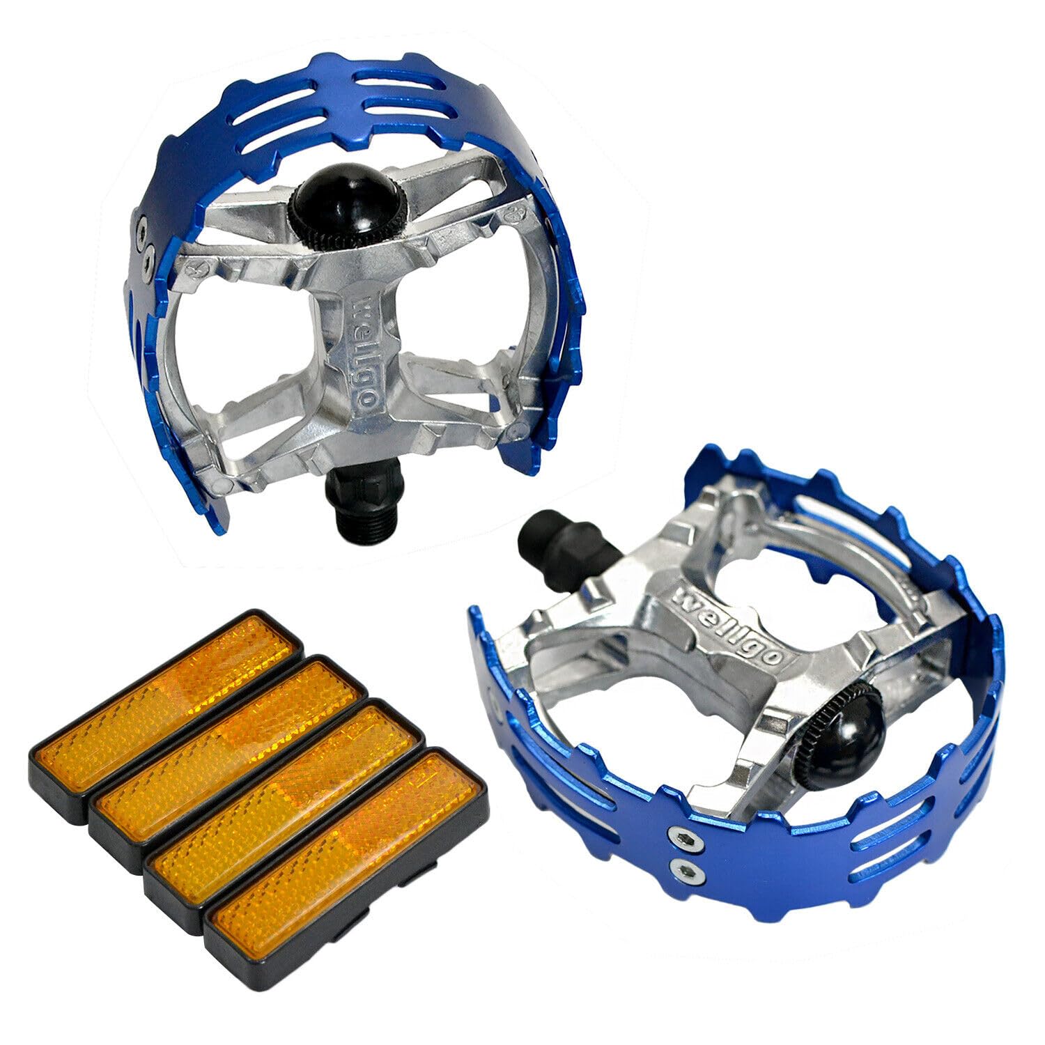 

Wellgo Old school BMX MTB Bear Trap Bicycle WE2966 XC-II 9/16 Pedals, Blue,