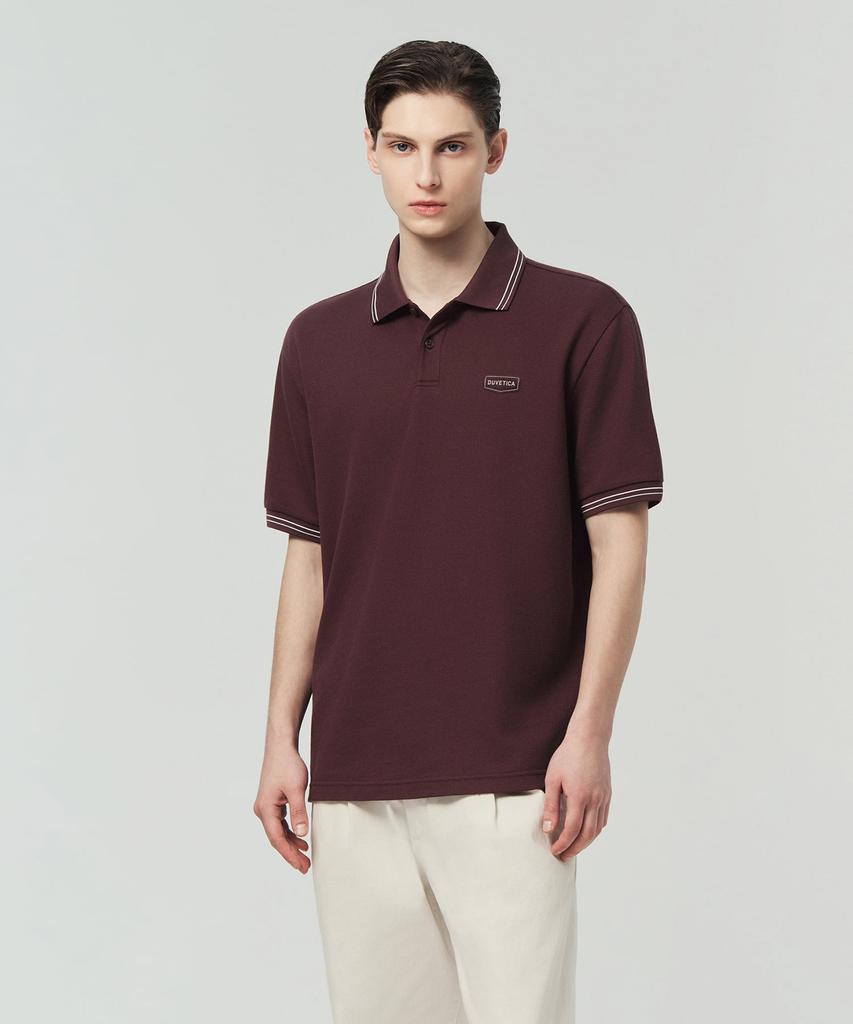 DUVETICA Sapada (Wine) (Men'S Short-Sleeve Polo Shirt)