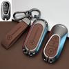 SFX1  Zinc Alloy+Leather Car Key Case Cover for Mercedes Benz 2021 C /S Class W223 W206 S350L S400L S450L S500L Protector