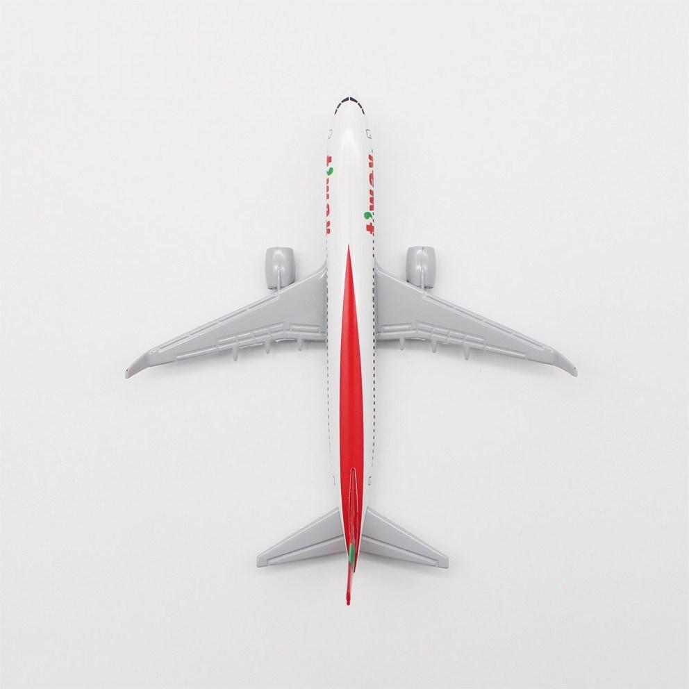JJC Die-Cast Aircraft Model, T'way Air B737 (1:400 Scale, 16cm), Decorative Miniature Airplane