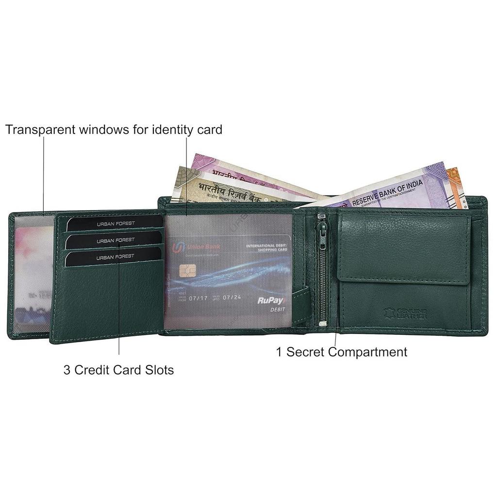 Oliver Green Leather Wallet & Pen Combo Gift Set for Men