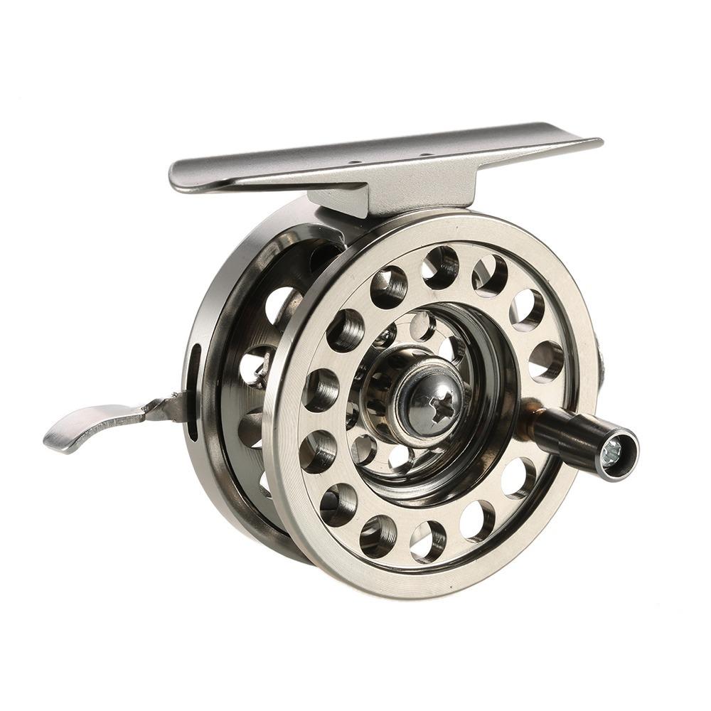 Aluminum Alloy Fly Fishing Reel Lightweight Silver Ice Fishing Reels Fishing Accessories Right Handed Fishing Reel