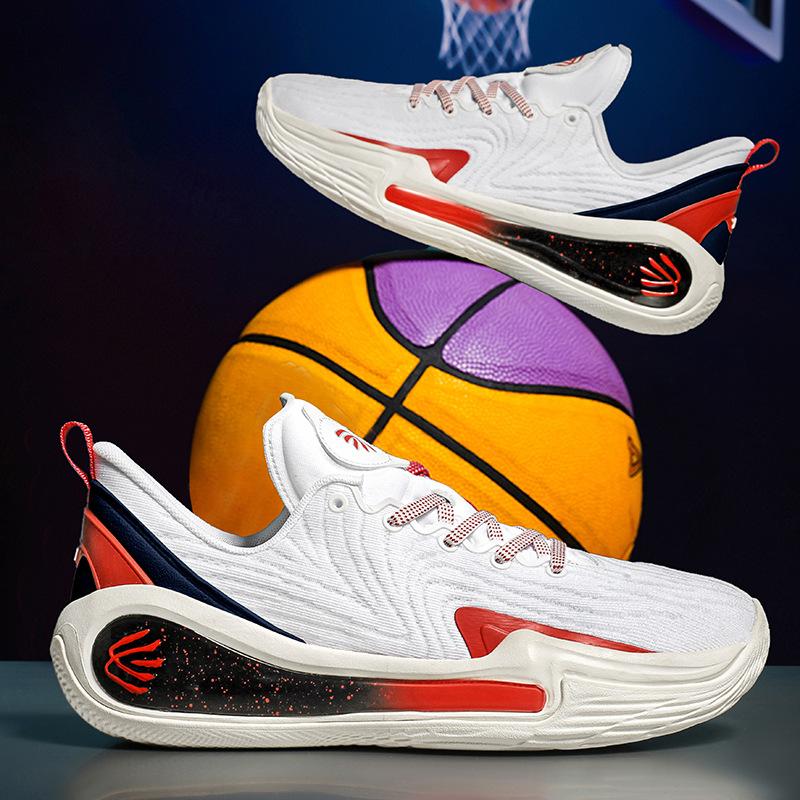 

Баскетбольные кроссовки 2025 года мужские и женские полностью сетчатые спортивные ботинки из летучего тканого материала модные тренировочные кроссовки All-Star звук трения 45 белый