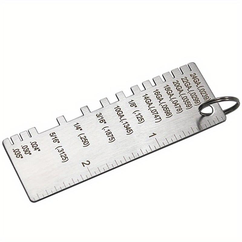 1Pc Metal Sheet Thickness Gauge Welding Gage Soldering Inspection Tools Stainless Steel Portable Welder Ruler Wire Gauge