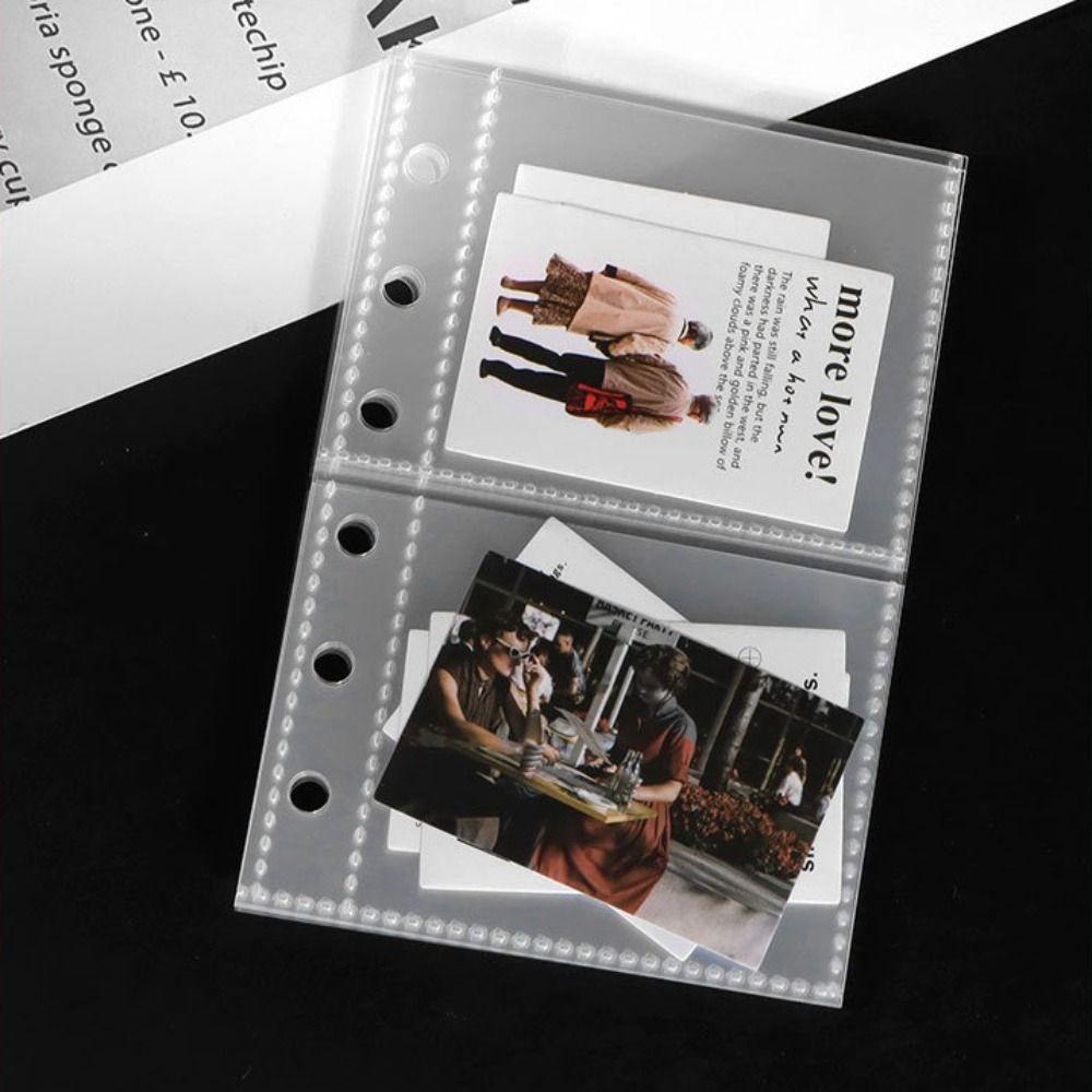 Inner Page Card Binder A7 Photocard Binder Sheets Transparent PP Acid Free Multiple Pockets Sleeve Photo Album Refill Pages
