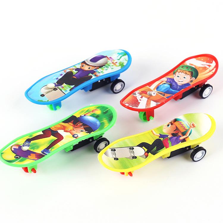Children's Cartoon Plastic Scooter & Skateboard Toys - Pull Back Cars for Kindergarten Prizes