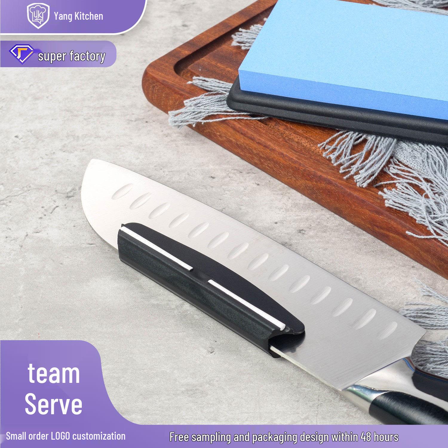 

Набор для заточки ножей с фиксированным углом с керамическим стержнем и руководством для начинающих