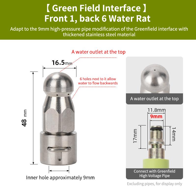 Pressure Washer Sewer Nozzle Drain Cleaning Nozzle Tips For Karcher K Series/Lavor Hose Sewer Cleaning Tool