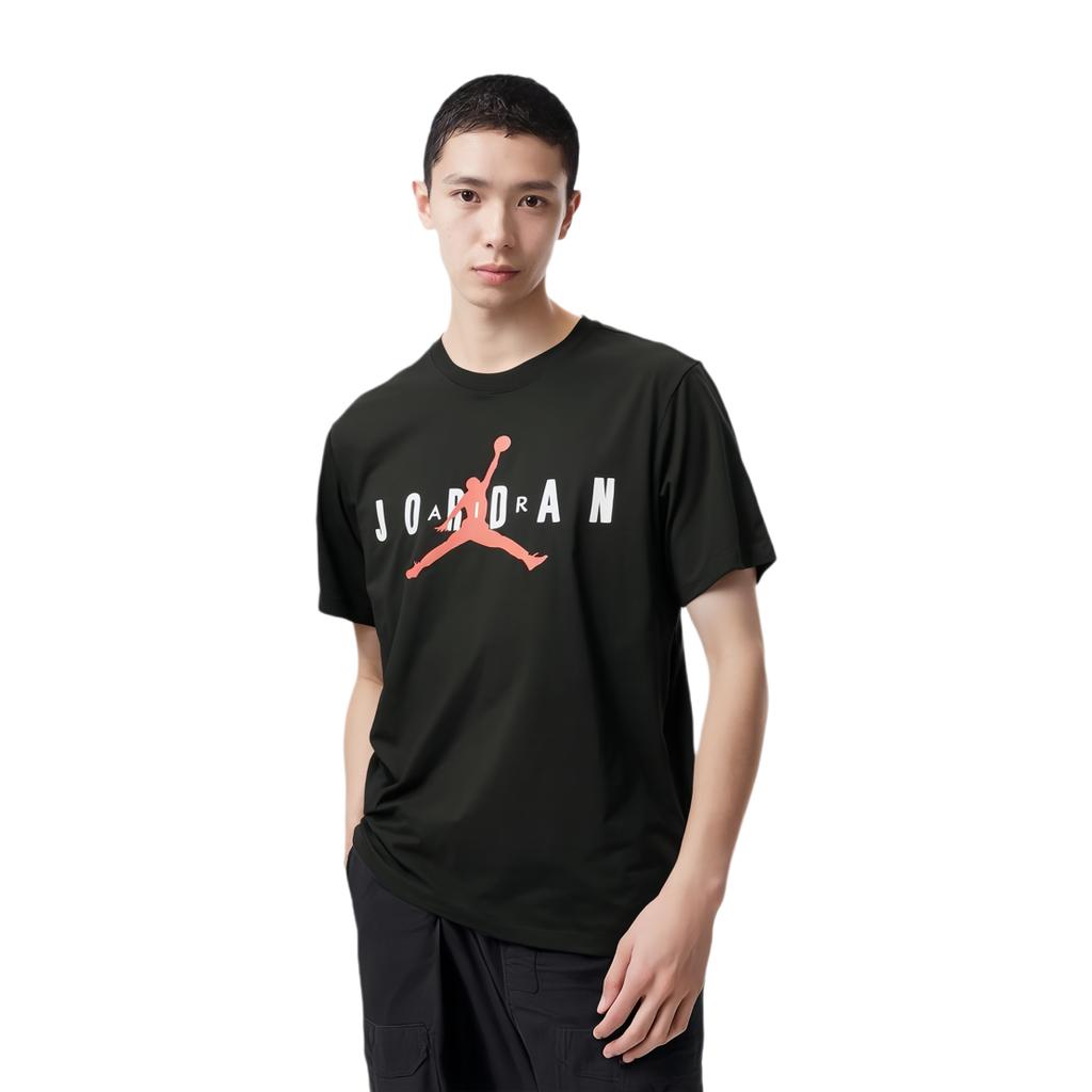 Nike Logo Print Crew Neck Short Sleeve Tee Men Tops Black CJ9571-010