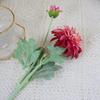 Real Touch Simulation Dahlia Flower 2 Heads Silk Chrysanthemum Flower  Wedding Party Decor