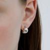 by hyeres Luna full wide earrings (Silver) BH2E33208WBXXX