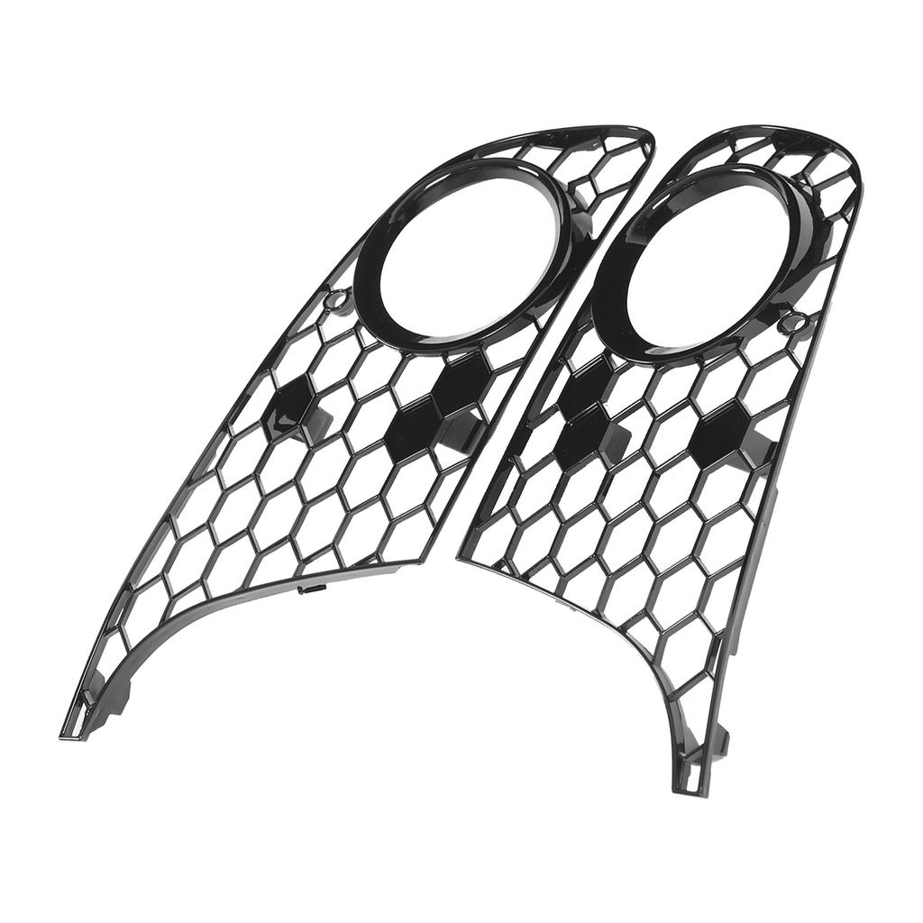 2pcs Front Bumper Fog Light Grille 5K0853665 Black Mesh Replacement for MK6 2009‑2013