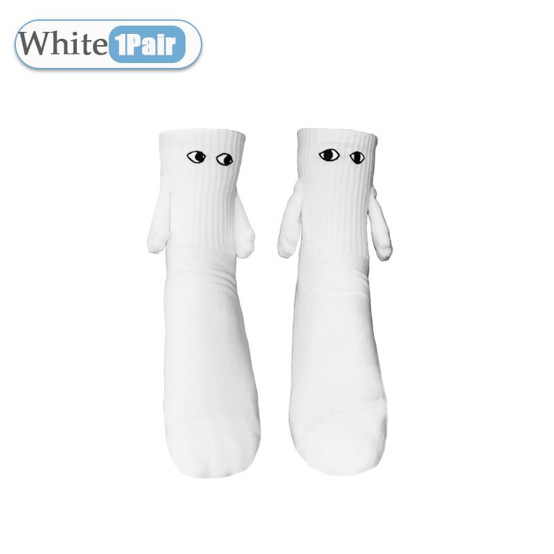 Xiaomi 1-20Pairs Magnetic Hand Holding Socks Funny 3D Eyes Slouchy Mid Calf Crew Warm Winter Fall Stackable Novelty Gift for Couple