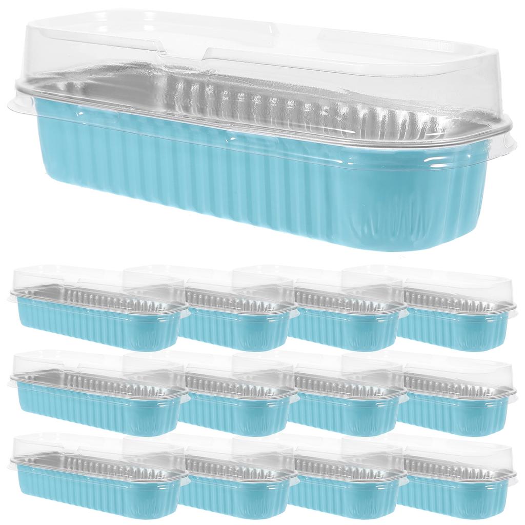 25 Pcs Baking Mold Cake Pans with Lids Aluminum Foil Container Mini Loaf Bread Small Food Containers