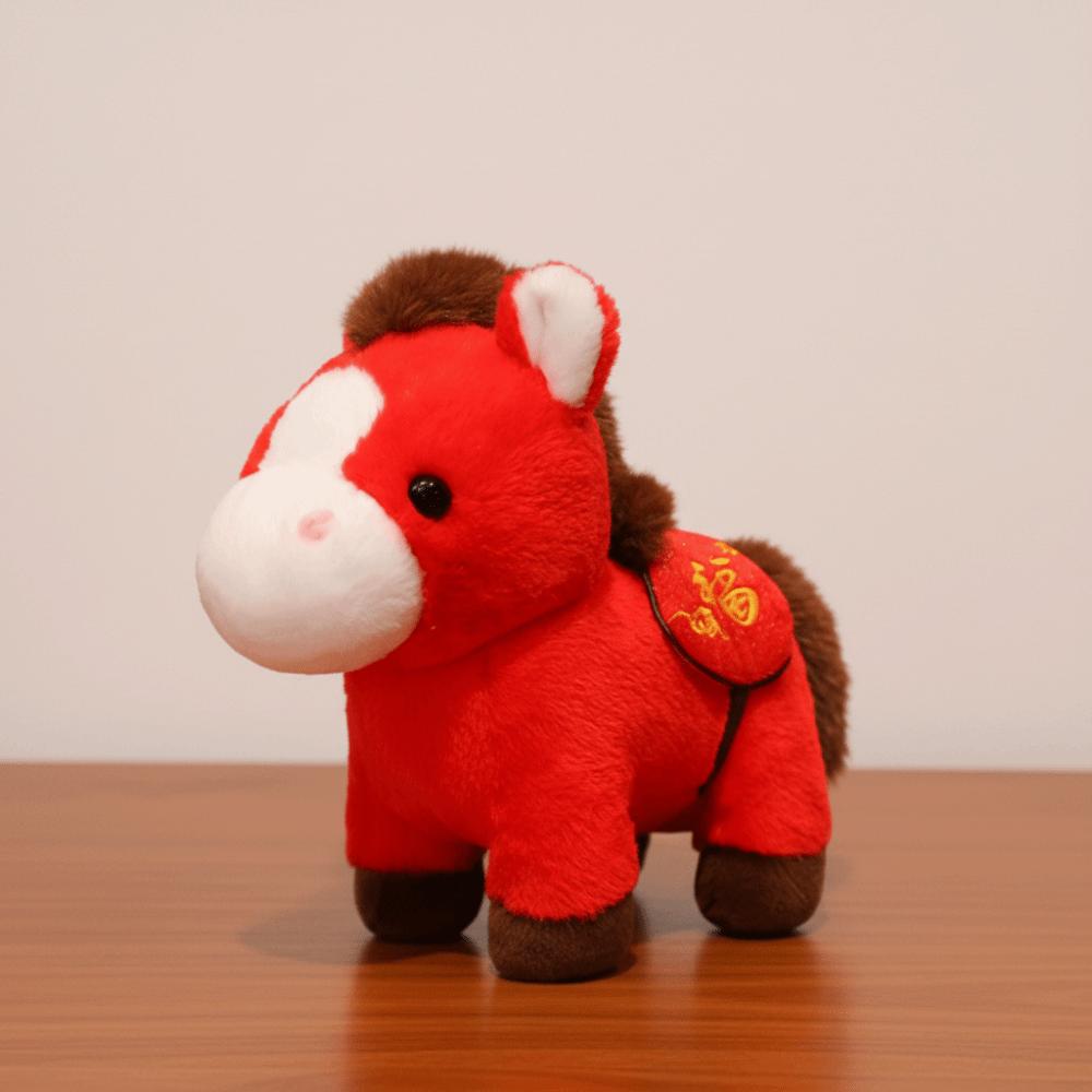 Cute 2026 Horse Plush Doll Good Luck Horse Doll Pendant Adorable Stuffed Horse Toy  Festive Decor