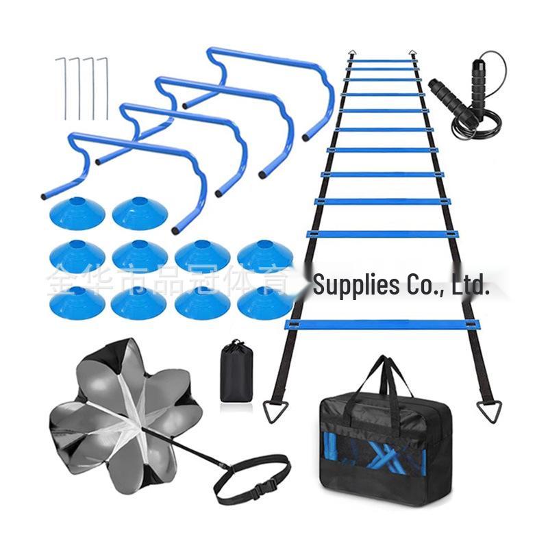 Agility Training Set: Ladder, Cones, Markers & Resistance Parachute for Football