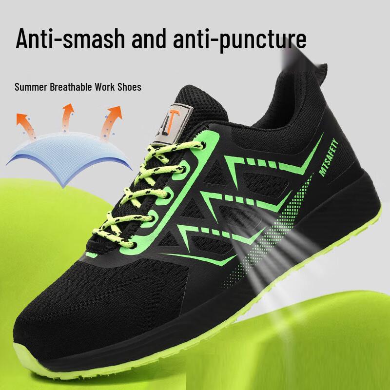 Unisex Lightweight Steel Toe Breathable Work Safety Shoes
