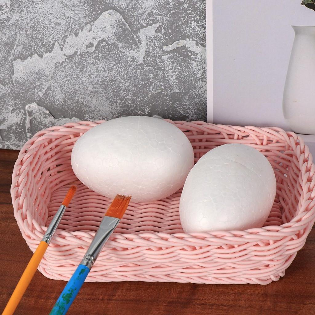 8cm 10pcs DIY Painting Easter Eggs White Craft Balls Foam Egg Coloring Craft Kit For Easter Theme Party Kids Favors Handmade