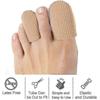 10pack Toe Caps Closed Toe Surface Fabric Sleeve Protectors With Gel Lining, Prevent Pain Relief For Corns, Blisters And Ingrown Toenails (size Large