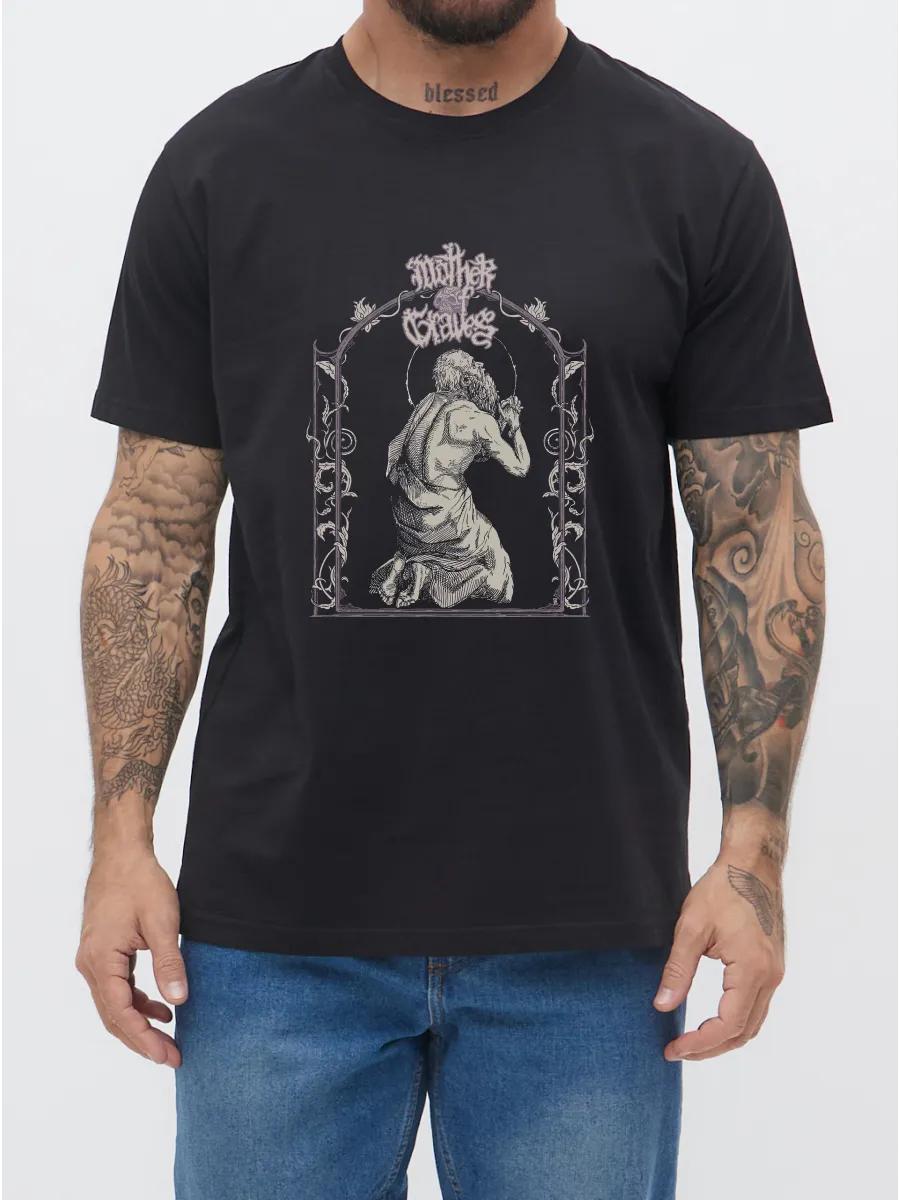 Black oversized t-shirt Planta Rosa 1990, retro style 4XL