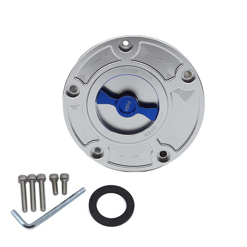 SH-L6005: Quick-release aluminum alloy fuel tank cap for motorcycle modifications.